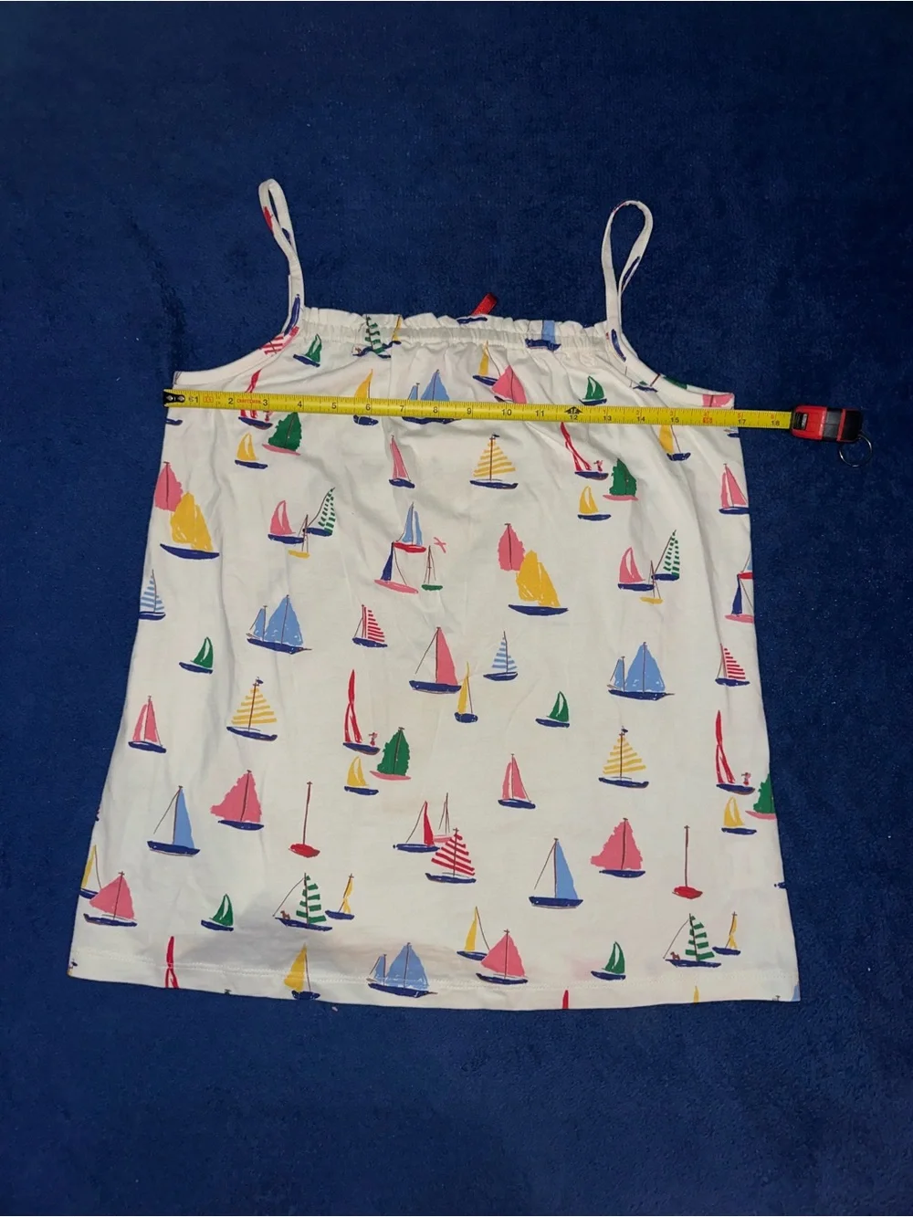 Hanna Andersson Girls size 150/US 12-14 Summer Collection Tank Top Sailboats NWT